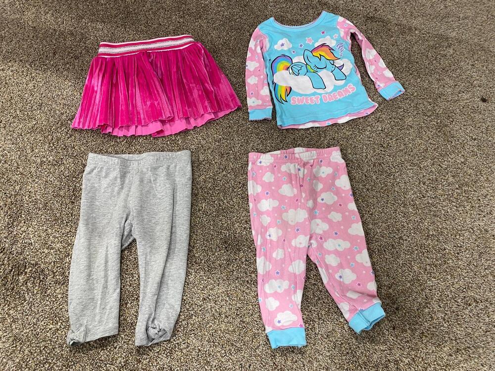 Baby Girl 12M My Little Pony Pajamas Skirt Leggings Clothing Lot Pre Owned